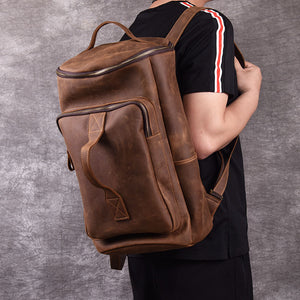 Leather Backpack Large Capacity Travel Bag YG1919 - YAAGLE.com