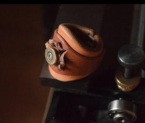 Vintage Leather Scarf Buckle Scarf Ring YG1171 - YAAGLE.com