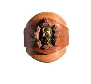 Vintage Leather Scarf Buckle Scarf Ring YG1171 - YAAGLE.com