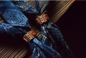 Vintage Leather Scarf Buckle Scarf Ring YG1171 - YAAGLE.com