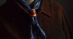 Vintage Leather Scarf Buckle Scarf Ring YG1171 - YAAGLE.com