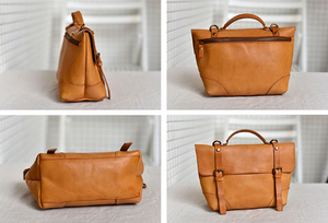 YAAGLE Women Vintage Handmade Real Leather Flap Handbag YG297(small) - YAAGLE.com