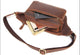 Vintage Handmade Full Grain Leather Waist Bag #M8170 - YAAGLE.com