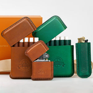 YAAGLE Leather Handmade Cigarette Cases for Man/Woman 10 sticks YG2001 - YAAGLE.com