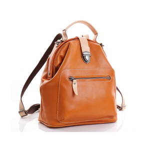 YAAGLE Women Tanned Leather Mini Travel Backpack Tote YGBR6078 - YAAGLE.com