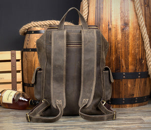 Vintage Handmade Leather Backpack YG1166 - YAAGLE.com