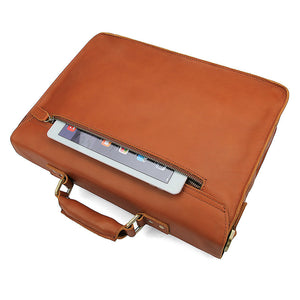 YAAGLE Men's Genuine Leather Business Briefcase Flap Handbag YG7205B - YAAGLE.com