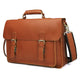 YAAGLE Men's Genuine Leather Business Briefcase Flap Handbag YG7205B - YAAGLE.com