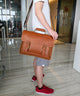 YAAGLE Men's Genuine Leather Business Briefcase Flap Handbag YG7205B - YAAGLE.com