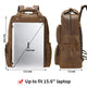 YAAGLE Men's Leather Backpack 15.6 inch Laptop Backpack Large Capacity Business Travel Office Daypacks with YKK Zipper YG8876 - YAAGLE.com