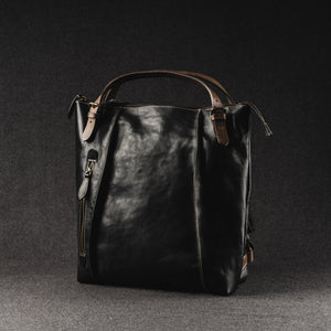 YAAGLE Multi-functional Real Leather Large Size Travel Sling Backpack Tote YG256 - YAAGLE.com