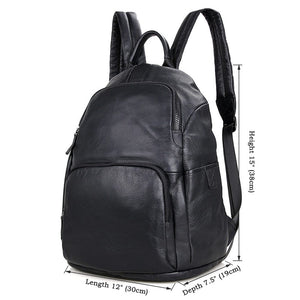 YAAGLE Genuine Leather Leisure Travel Backpack for Men Boys YG2005 - YAAGLE.com