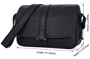 YAAGLE Men's Leisure Litchi Texture Real Leather Messenger Bag YG1030A - YAAGLE.com