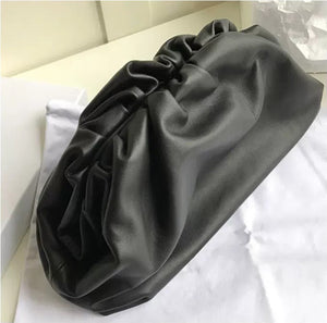 YAAGLE Fashion Female Real Leather Ruffled Drawstring Clutch Bag YG00265 - YAAGLE.com