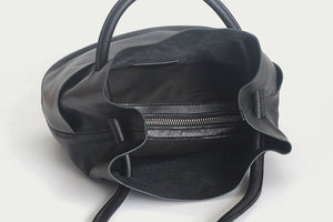 YAAGLE Street-chic Real Leather 2-Piece Set Bucket Handbag YGPD8719 - YAAGLE.com