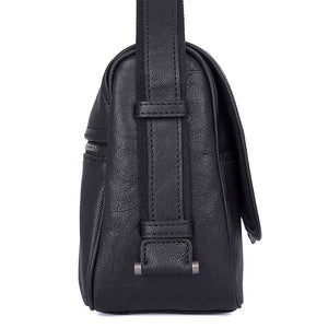 YAAGLE Men's Leisure Litchi Texture Real Leather Messenger Bag YG1030A - YAAGLE.com