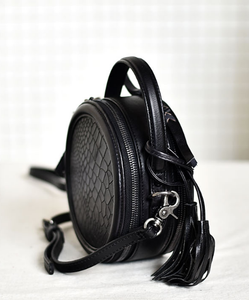 YAAGLE Female Personalized Real Leather Round Cross Body Bag YG8082 - YAAGLE.com