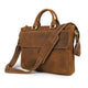 YAAGLE Men's Vintage Crazy Horse Leather Zipper Business Handbag YG7113 - YAAGLE.com