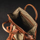 YAAGLE Unisex Vintage Tanned Leather Travel Backpack Tote YGM092 - YAAGLE.com