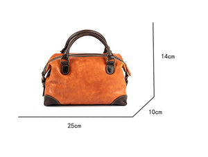 YAAGLE Women Real Leather Contrast Color Soft Top-Handle Bag Tote YG222 - YAAGLE.com