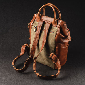YAAGLE Unisex Vintage Tanned Leather Travel Backpack Tote YGM092 - YAAGLE.com
