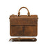 YAAGLE Men's Vintage Crazy Horse Leather Zipper Business Handbag YG7113