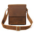 YAAGLE Men's Vintage Crazy Horse Leather Flap Messenger Bag YG7055