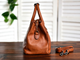 YAAGLE Women Large Capacity Multi-interlayers Tanned Leather Top-handle Bag YG8608 - YAAGLE.com