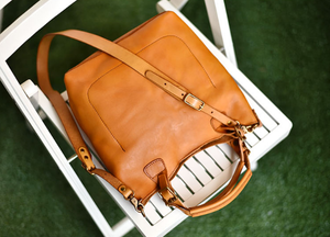 YAAGLE  Women Real Leather British Style Briefcase Handbag YG0818 - YAAGLE.com