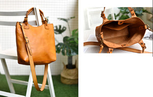 YAAGLE  Women Real Leather British Style Briefcase Handbag YG0818 - YAAGLE.com