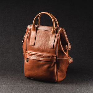 YAAGLE Unisex Vintage Tanned Leather Travel Backpack Tote YGM092 - YAAGLE.com
