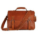 YAAGLE Men's Crazy Horse Leather Business Briefcase Flap Handbag YG7161 - YAAGLE.com