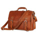 YAAGLE Men's Crazy Horse Leather Business Briefcase Flap Handbag YG7161 - YAAGLE.com