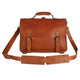 YAAGLE Men's Crazy Horse Leather Business Briefcase Flap Handbag YG7161 - YAAGLE.com