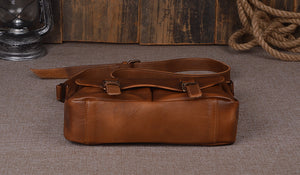 YAAGLE Men's Tanned Leather Business Briefcase Messenger Bag YG9042 - YAAGLE.com