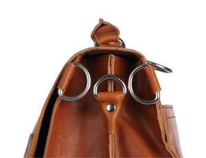 YAAGLE Men's Crazy Horse Leather Business Briefcase Flap Handbag YG7161 - YAAGLE.com