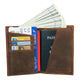 YAAGLE Men's Vintage Crazy Horse Leather Passport Card Holder YG8436 - YAAGLE.com