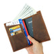 YAAGLE Men's Vintage Crazy Horse Leather Passport Card Holder YG8436 - YAAGLE.com