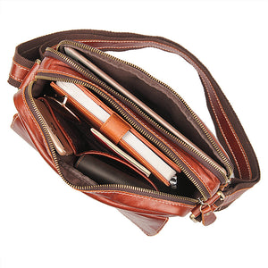 YAAGLE Men's Portable Real Leather Business Shoulder Bag YG1043X - YAAGLE.com