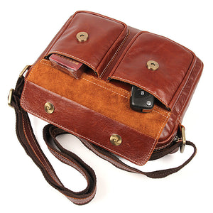 YAAGLE Men's Portable Real Leather Business Shoulder Bag YG1043X - YAAGLE.com