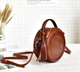 YAAGLE Female Personalized Real Leather Round Cross Body Bag YG8082 - YAAGLE.com
