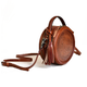 YAAGLE Female Personalized Real Leather Round Cross Body Bag YG8082 - YAAGLE.com