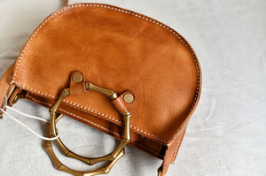 YAAGLE Fashion Metal Handles Genuine Leather Cross Body Bag YG377 - YAAGLE.com