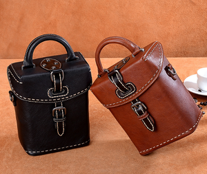 YAAGLE Female Tanned Leather Handmade Stitching Cross Body Bag YG10106 - YAAGLE.com