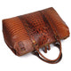 YAAGLE Unisex Crack Pattern Cow Leather Large Handbag YG6003B - YAAGLE.com