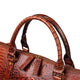 YAAGLE Unisex Crack Pattern Cow Leather Large Handbag YG6003B - YAAGLE.com