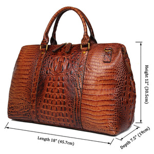 YAAGLE Unisex Crack Pattern Cow Leather Large Handbag YG6003B - YAAGLE.com