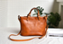 YAAGLE Women Street-chic Tanned Leather Handbag Tote YG57