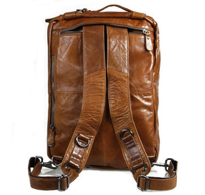 YAAGLE Multi-functional Real Leather Hand Briefcase Business Backpack YG7014 - YAAGLE.com