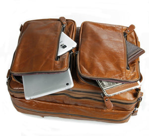 YAAGLE Multi-functional Real Leather Hand Briefcase Business Backpack YG7014 - YAAGLE.com